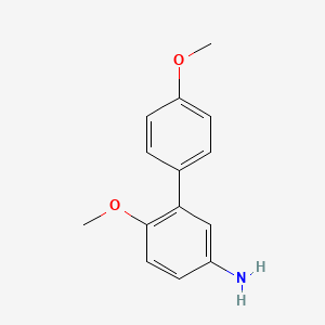 4',6-Dimethoxy-[1,1'-biphenyl]-3-amine chemical structure (CAS 900640-92-8)