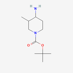 tert-Butyl 4-amino-3-methylpiperidine-1-carboxylate chemical structure (CAS 900642-17-3)