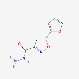 5-(Furan-2-yl)isoxazole-3-carbohydrazide chemical structure (CAS 90110-76-2)
