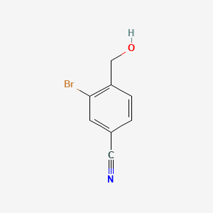 3-Bromo-4-(hydroxymethyl)benzonitrile chemical structure (CAS 90110-98-8)