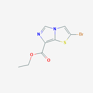 Ethyl 2-bromoimidazo[5,1-b]thiazole-7-carboxylate chemical structure (CAS 901122-44-9)