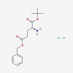(R)-5-Benzyl 1-tert-butyl 2-aminopentanedioate hydrochloride chemical structure (CAS 90159-60-7)