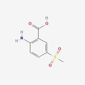 2-Amino-5-(methylsulfonyl)benzoic acid chemical structure (CAS 90222-79-0)