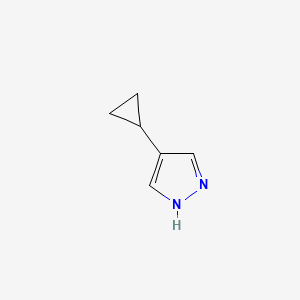 4-Cyclopropyl-1H-pyrazole chemical structure (CAS 90253-21-7)