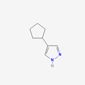4-Cyclopentyl-1H-pyrazole chemical structure (CAS 90253-22-8)