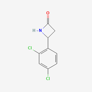 4-(2,4-Dichlorophenyl)azetidin-2-one chemical structure (CAS 90273-40-8)