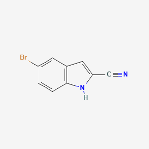 5-Bromo-1H-indole-2-carbonitrile chemical structure (CAS 902772-13-8)