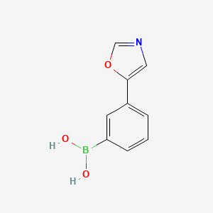 (3-(Oxazol-5-yl)phenyl)boronic acid chemical structure (CAS 902775-28-4)