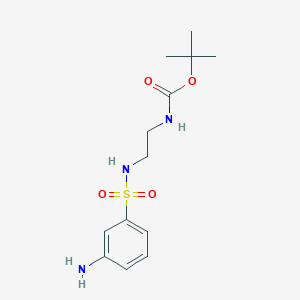 tert-Butyl (2-((3-aminophenyl)sulfonamido)ethyl)carbamate chemical structure (CAS 902775-92-2)