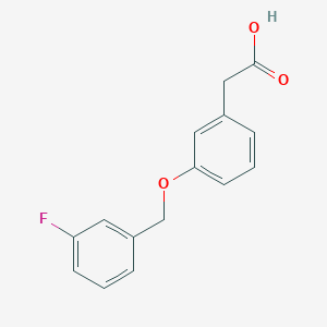 2-(3-((3-Fluorobenzyl)oxy)phenyl)acetic acid chemical structure (CAS 902836-26-4)