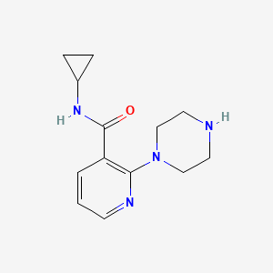 N-Cyclopropyl-2-(piperazin-1-yl)nicotinamide chemical structure (CAS 902836-65-1)