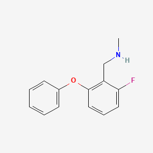 1-(2-Fluoro-6-phenoxyphenyl)-N-methylmethanamine chemical structure (CAS 902836-71-9)