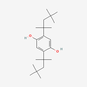 2,5-Bis(2,4,4-trimethylpentan-2-yl)benzene-1,4-diol chemical structure (CAS 903-19-5)