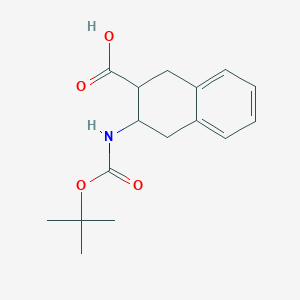 3-((tert-Butoxycarbonyl)amino)-1,2,3,4-tetrahydronaphthalene-2-carboxylic acid chemical structure (CAS 903094-83-7)