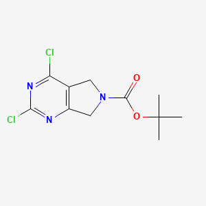 tert-Butyl 2,4-dichloro-5H-pyrrolo[3,4-d]pyrimidine-6(7H)-carboxylate chemical structure (CAS 903129-71-5)