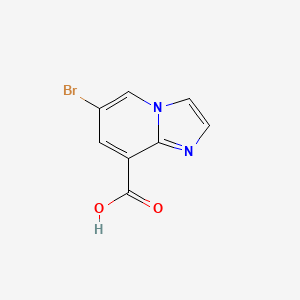 6-Bromoimidazo[1,2-a]pyridine-8-carboxylic acid chemical structure (CAS 903129-78-2)