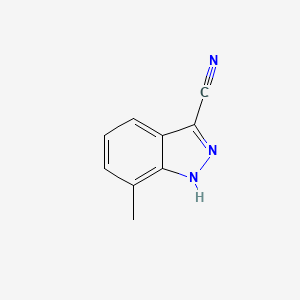 7-Methyl-1H-indazole-3-carbonitrile chemical structure (CAS 90322-84-2)