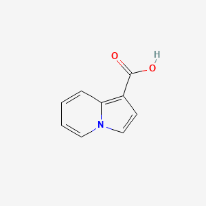 Indolizine-1-carboxylic acid chemical structure (CAS 90347-97-0)