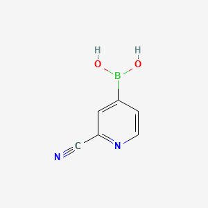 (2-Cyanopyridin-4-yl)boronic acid chemical structure (CAS 903513-60-0)