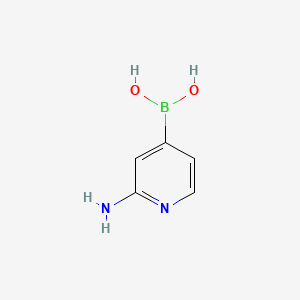 (2-Aminopyridin-4-yl)boronic acid chemical structure (CAS 903513-62-2)