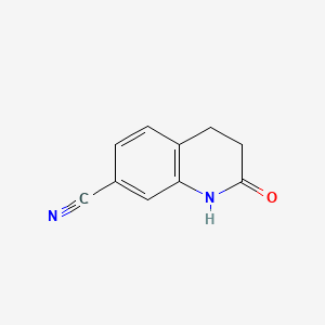 2-Oxo-1,2,3,4-tetrahydroquinoline-7-carbonitrile chemical structure (CAS 903557-01-7)