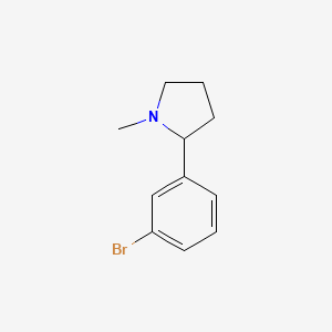 2-(3-Bromophenyl)-1-methylpyrrolidine chemical structure (CAS 903641-14-5)
