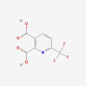 6-(Trifluoromethyl)pyridine-2,3-dicarboxylic acid chemical structure (CAS 90376-94-6)