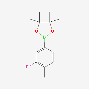2-(3-Fluoro-4-methylphenyl)-4,4,5,5-tetramethyl-1,3,2-dioxaborolane chemical structure (CAS 903895-56-7)