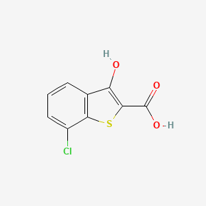 7-Chloro-3-hydroxybenzo[b]thiophene-2-carboxylic acid chemical structure (CAS 90407-11-7)