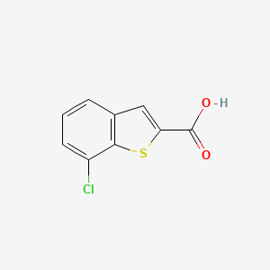 7-Chloro-1-benzothiophene-2-carboxylic acid chemical structure (CAS 90407-16-2)