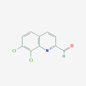 7,8-dichloroquinoline-2-carbaldehyde chemical structure (CAS 904369-08-0)