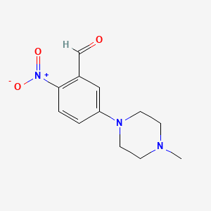 5-(4-Methylpiperazin-1-yl)-2-nitrobenzaldehyde chemical structure (CAS 904895-82-5)
