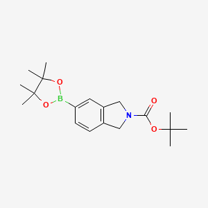 tert-Butyl 5-(4,4,5,5-tetramethyl-1,3,2-dioxaborolan-2-yl)isoindoline-2-carboxylate chemical structure (CAS 905273-91-8)
