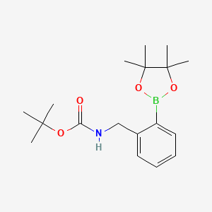 2-[(Boc-amino)methyl]phenylboronic Acid Pinacol Ester chemical structure (CAS 905300-76-7)