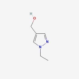 (1-Ethyl-1H-pyrazol-4-yl)methanol chemical structure (CAS 905307-04-2)