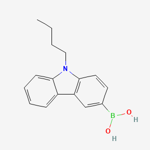 (9-Butyl-9H-carbazol-3-yl)boronic acid chemical structure (CAS 905564-60-5)