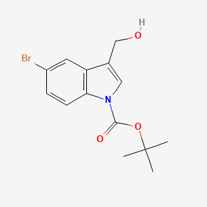 tert-Butyl 5-bromo-3-(hydroxymethyl)-1H-indole-1-carboxylate chemical structure (CAS 905710-14-7)