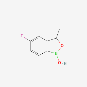 5-Fluoro-3-methylbenzo[c][1,2]oxaborol-1(3H)-ol chemical structure (CAS 905710-75-0)