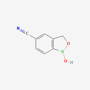 1-Hydroxy-1,3-dihydrobenzo[c][1,2]oxaborole-5-carbonitrile chemical structure (CAS 905710-80-7)