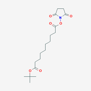 1-tert-Butyl 10-(2,5-dioxopyrrolidin-1-yl) decanedioate chemical structure (CAS 905735-81-1)