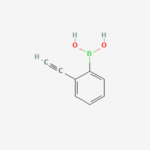 (2-Ethynylphenyl)boronic acid chemical structure (CAS 905926-85-4)