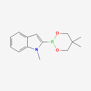 2-(5,5-Dimethyl-1,3,2-dioxaborinan-2-yl)-1-methyl-1H-indole chemical structure (CAS 905966-48-5)