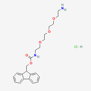 (9H-Fluoren-9-yl)methyl (2-(2-(2-(2-aminoethoxy)ethoxy)ethoxy)ethyl)carbamate hydrochloride chemical structure (CAS 906079-91-2)
