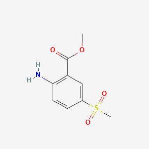 Methyl 2-amino-5-(methylsulfonyl)benzoate chemical structure (CAS 90610-65-4)