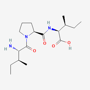 (2S,3S)-2-((S)-1-((2S,3S)-2-Amino-3-methylpentanoyl)pyrrolidine-2-carboxamido)-3-methylpentanoic acid chemical structure (CAS 90614-48-5)
