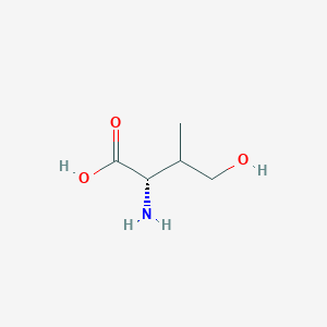 (2S)-2-Amino-4-hydroxy-3-methylbutanoic acid chemical structure (CAS 906326-62-3)