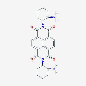2,7-Bis((1R,2R)-2-aminocyclohexyl)benzo[lmn][3,8]phenanthroline-1,3,6,8(2H,7H)-tetraone chemical structure (CAS 906371-28-6)