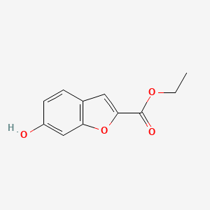 Ethyl 6-hydroxybenzofuran-2-carboxylate chemical structure (CAS 906448-92-8)