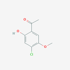 1-(4-Chloro-2-hydroxy-5-methoxyphenyl)ethan-1-one chemical structure (CAS 90649-86-8)