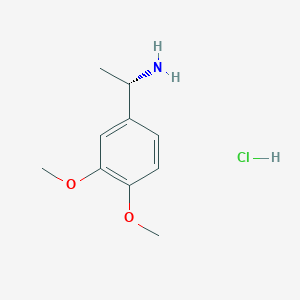 (1S)-1-(3,4-Dimethoxyphenyl)ethan-1-amine hydrochloride chemical structure (CAS 906528-67-4)